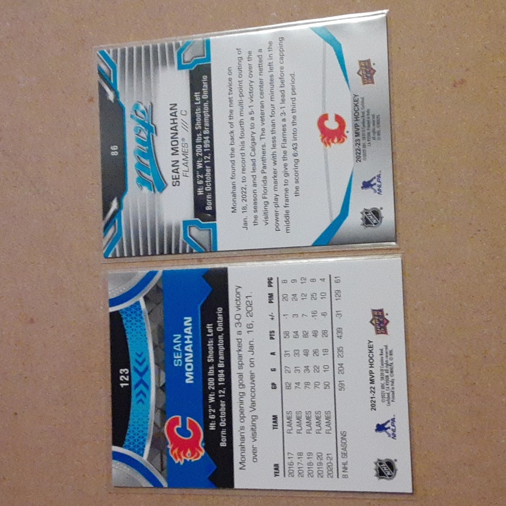 Sean Monahan Calgary Flames NHL Hockey Trading Cards & Sticker X 11 - Picture 7 of 16